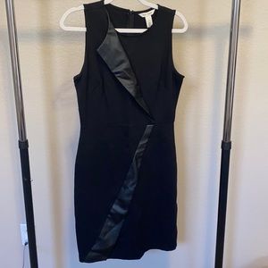 WHBM Black and Leather Dress